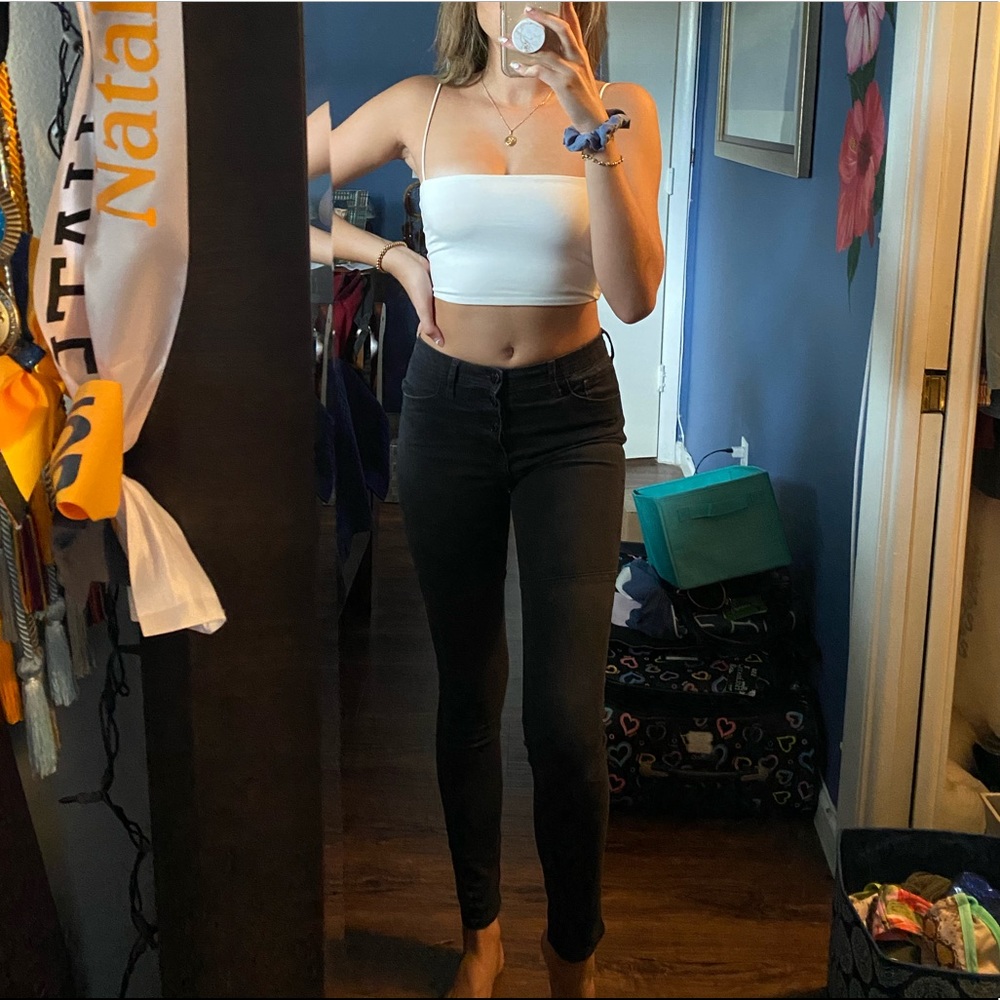 Black, no rip jeans from Hollister!